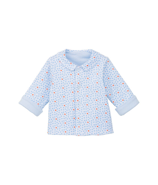 Unisex baby padded reversible milleraies jacket  azul FRAICHEUR/blanco ECUME