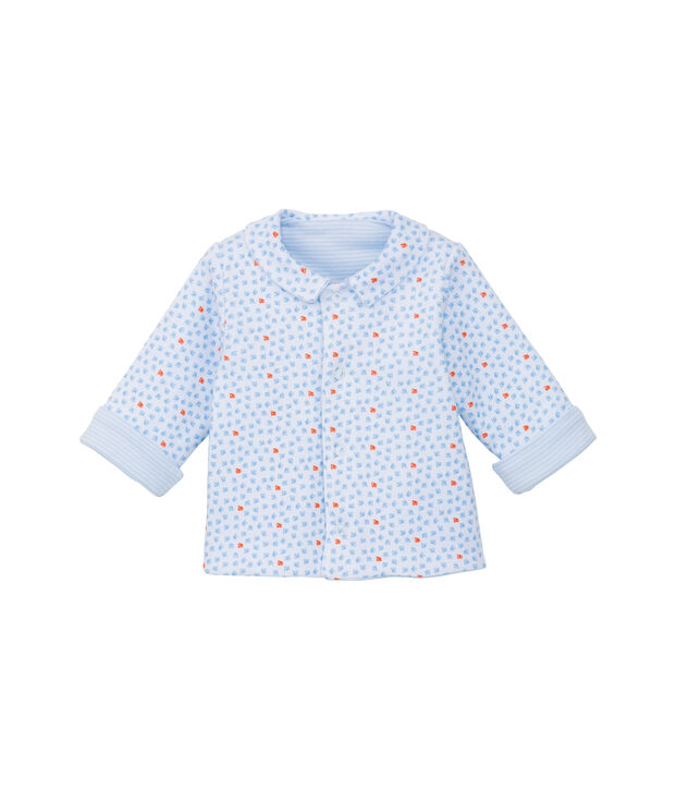 Unisex baby padded reversible milleraies jacket&nbsp; azul/blanco