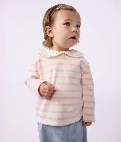 Marinera de algod&oacute;n con cuello beb&eacute;