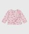 Cárdigan de algodón con estampado de flores para bebé rosa JOLI/blanco MULTICO