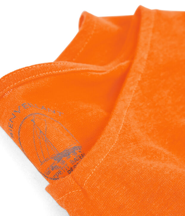 Camiseta de lino para mujer naranja