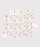 Pijama snugfit con estampado de París de niña de algodón orgánico blanco MARSHMALLOW/blanco MULTICO