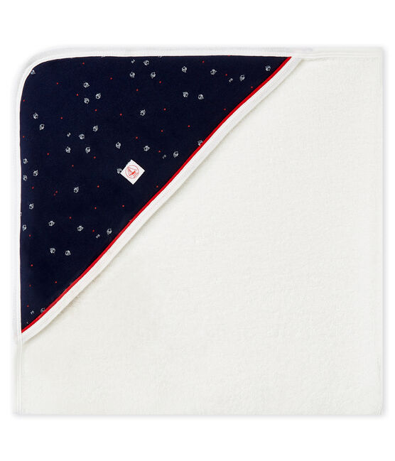 Cofre de capa de baño para bebé niño estampado azul SMOKING/blanco MULTICO