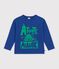 Camiseta infantil de manga larga con estampado azul