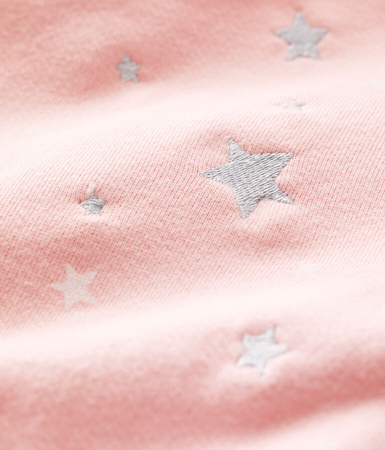 Sudadera de mulet&oacute;n de beb&eacute;. rosa MINOIS