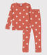 Pijama snugfit de algodón con corazón para niña