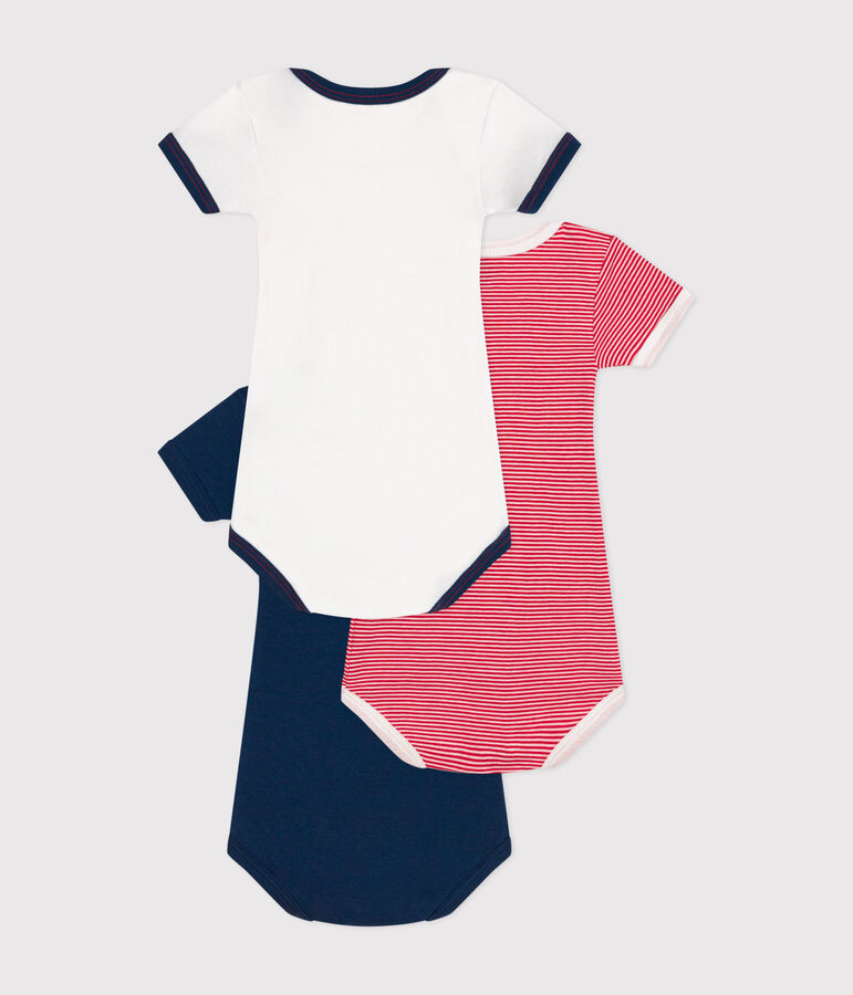 Juego de 3 bodis de beb&eacute; de manga corta de algod&oacute;n variante 4