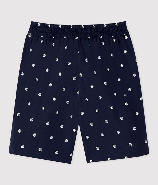 Bañador reciclado estampado para niño azul SMOKING/blanco MARSHMALLOW