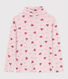 Camiseta infantil de cuello alto de algodón estampado