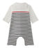 Pelele para bebé niño a rayas con cuello marinero blanco LAIT/azul SMOKING/ TERKUIT