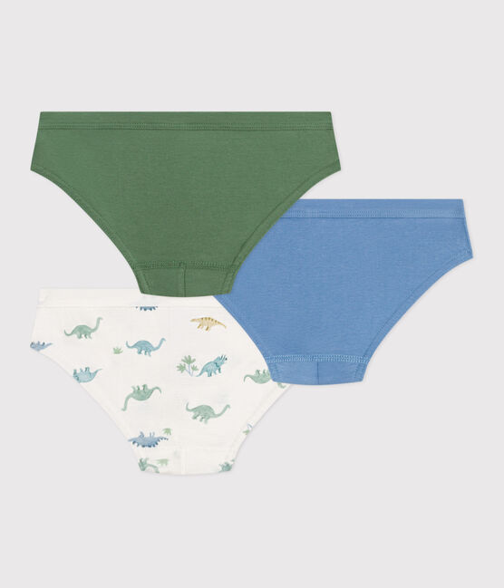 Juego de 3 slips infantiles de algodón con estampado de dinosaurios variante 1