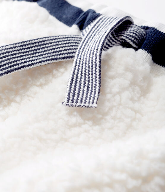 Pantalón de sherpa para bebé unisex blanco MARSHMALLOW