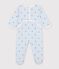 Pijama de mulet&oacute;n para beb&eacute; con abertura trasera y estampado de estrellas blanco/multicolor