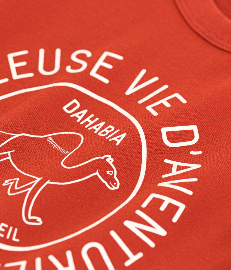 Camiseta de algod&oacute;n de manga corta para ni&ntilde;o rojo