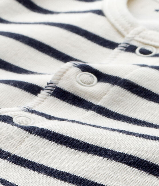 Ensemble bébé 3 pièces réversible beige COQUILLE/azul SMOKING