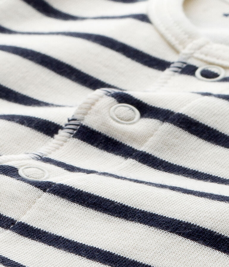 Ensemble b&eacute;b&eacute; 3 pi&egrave;ces r&eacute;versible beige COQUILLE/azul SMOKING