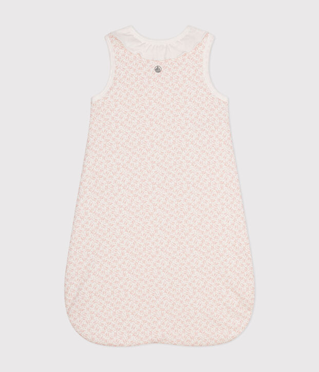 Saco de algod&oacute;n con flores TOG 2 para beb&eacute; blanco/rosa