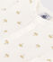 Body de algodón de manga corta con estampado de palmera para bebé blanco MARSHMALLOW/blanco MULTICO