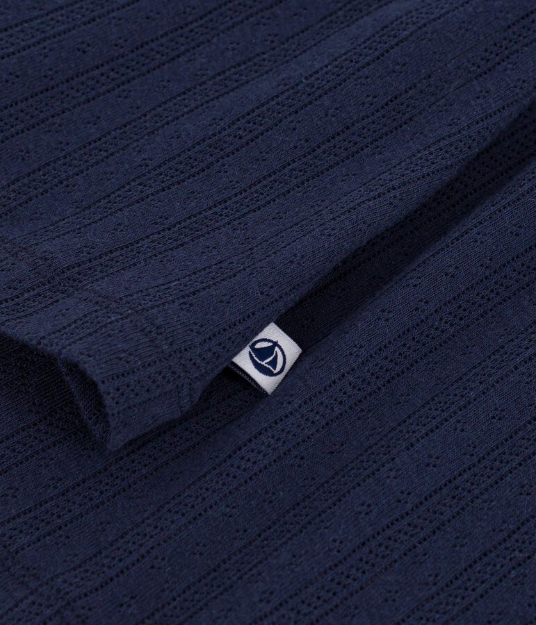 Camis&oacute;n de algod&oacute;n calado para mujer azul SMOKING