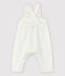 Peto blanco de bebé en tejido tubular de algodón ecológico blanco MARSHMALLOW