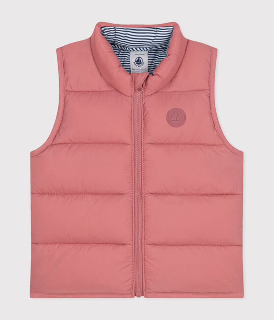 Chaqueta acolchada sin mangas de bebé rosa ROSEWOOD