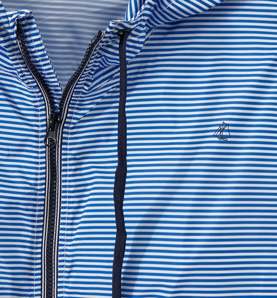 Cortavientos impermeable milrayas unisex azul PERSE/blanco MARSHMALLOW