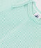Body estampado de algodón de manga corta para bebé verde ALOEVERA/blanco MARSHMALLOW