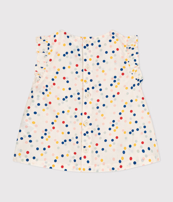 Blusa sin mangas de popelina para bebé blanco MARSHMALLOW/blanco MULTICO