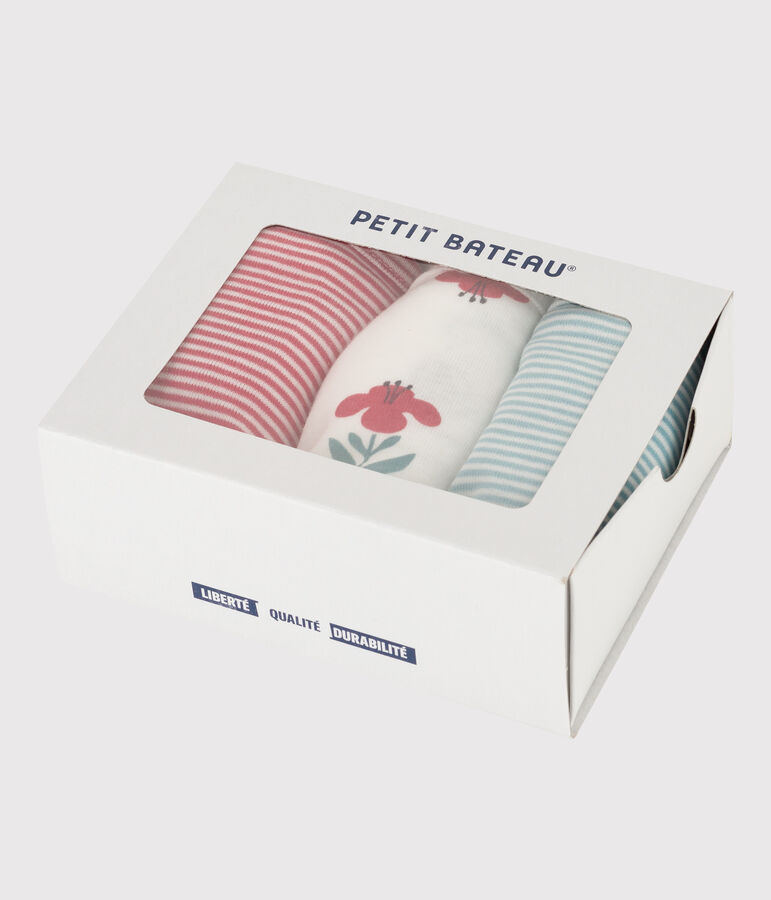 Juego de 3 braguitas de algod&oacute;n para mujer multicolor