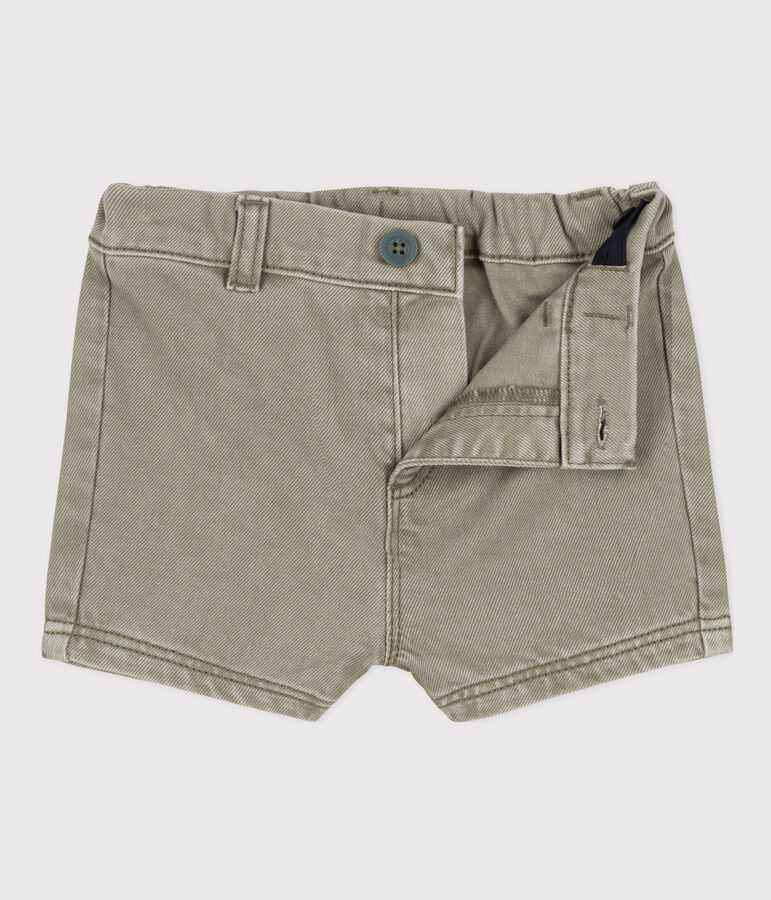 Shorts de tejido vaquero para beb&eacute; verde