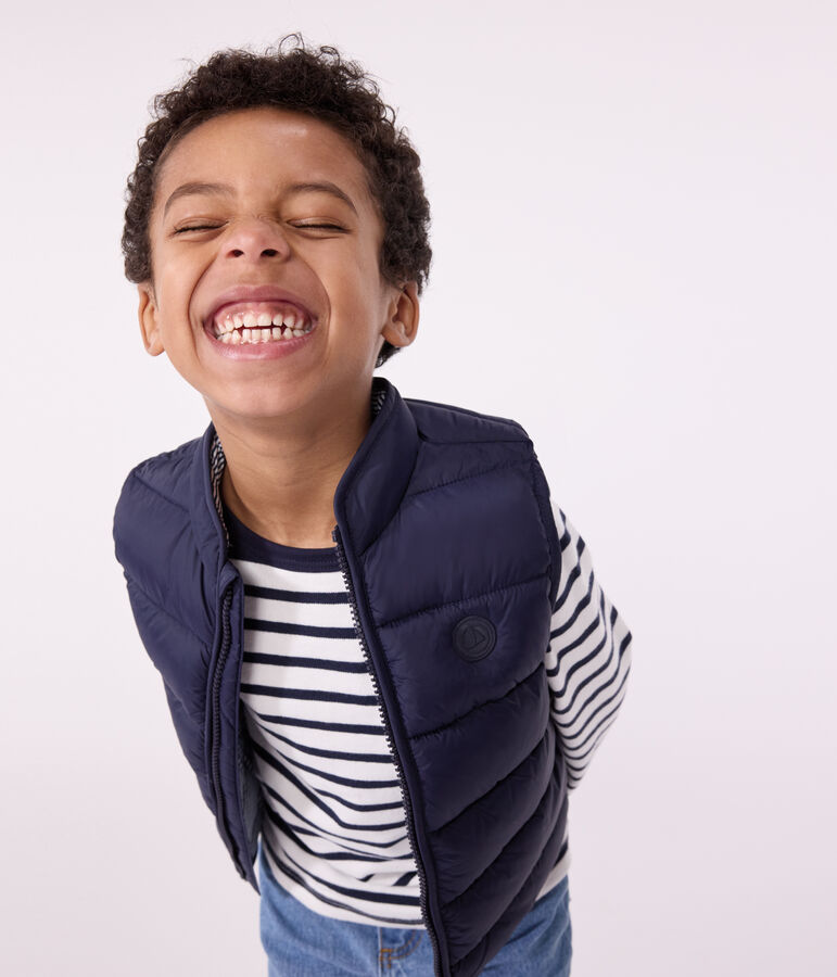 Plum&iacute;fero acolchado infantil sin mangas azul SMOKING