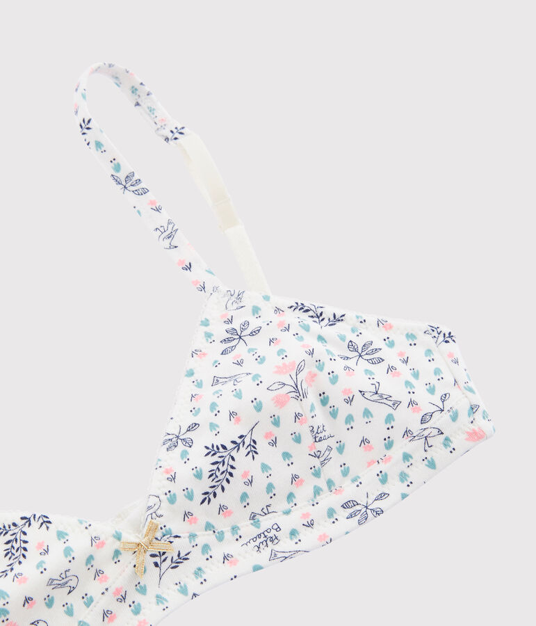 Sujetador con relleno para chica blanco/multicolor