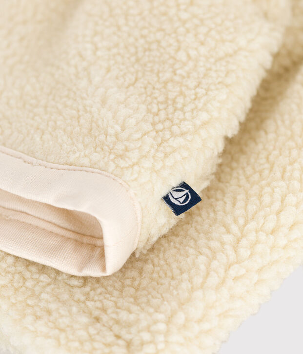 Chaqueta de borreguito para beb&eacute; crudo