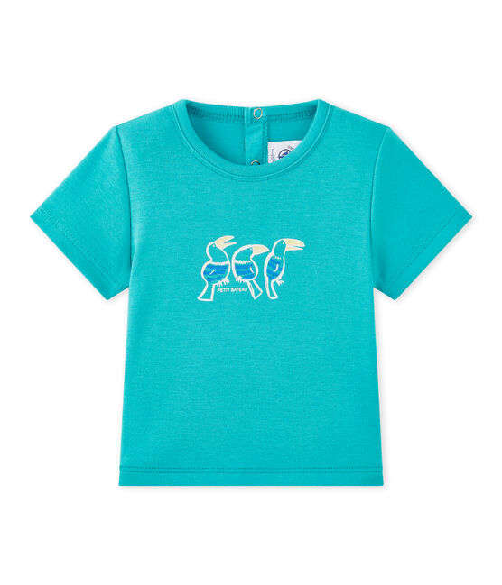 Camiseta bebé niño de manga corta verde Verger