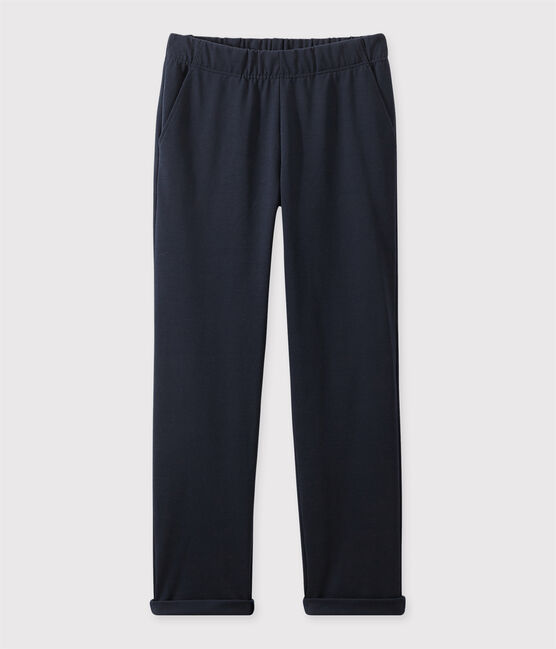 Pantalón de punto de mujer azul SMOKING