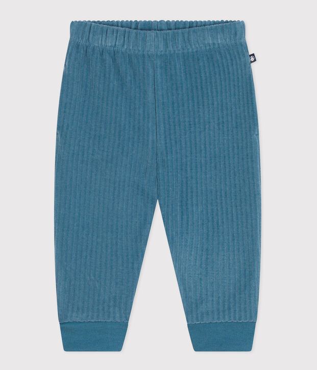Pantal&oacute;n de terciopelo para beb&eacute; azul