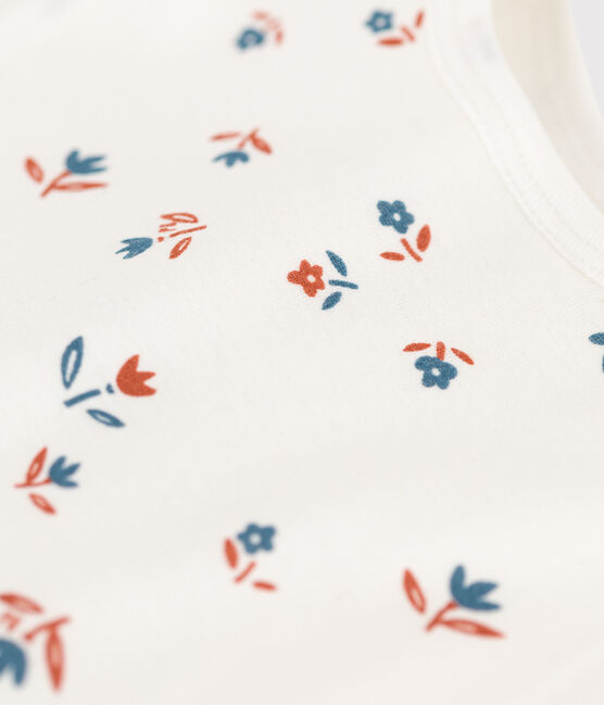 Babero de algodón estampado para bebé blanco MARSHMALLOW/blanco MULTICO