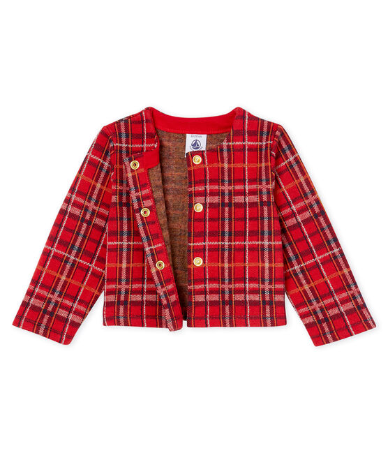 Cárdigan de cuadros para bebé niña rojo TERKUIT/blanco MULTICO CN