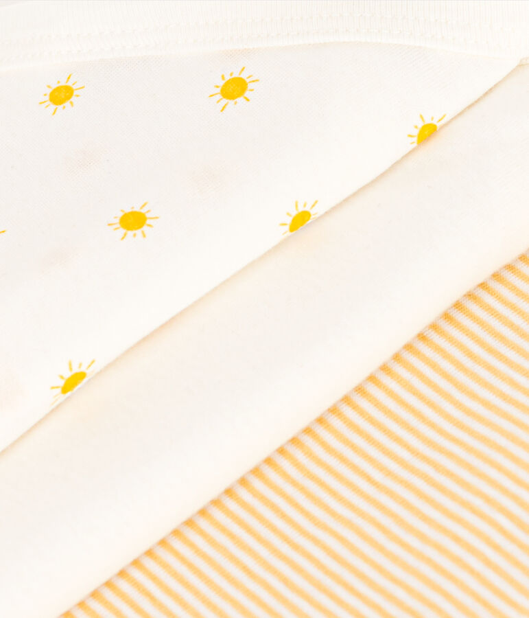 Juego de 3 bodis de algod&oacute;n de manga corta de algod&oacute;n para beb&eacute; multicolor