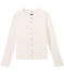 Cardigan en túbico extrafino para mujer blanco MARSHMALLOW