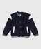 Chaqueta teddy infantil lisa de algodón azul SMOKING