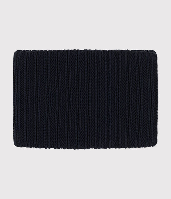 Cuello infantil de punto tricotado con forro polar azul SMOKING