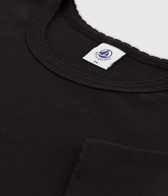 Camiseta L'ICONIQUE de punto «cocotte» de algodón para mujer negro NOIR
