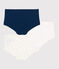 Juego de 3 culottes infantiles de algodón y elastano con estampado de corazones variante 1