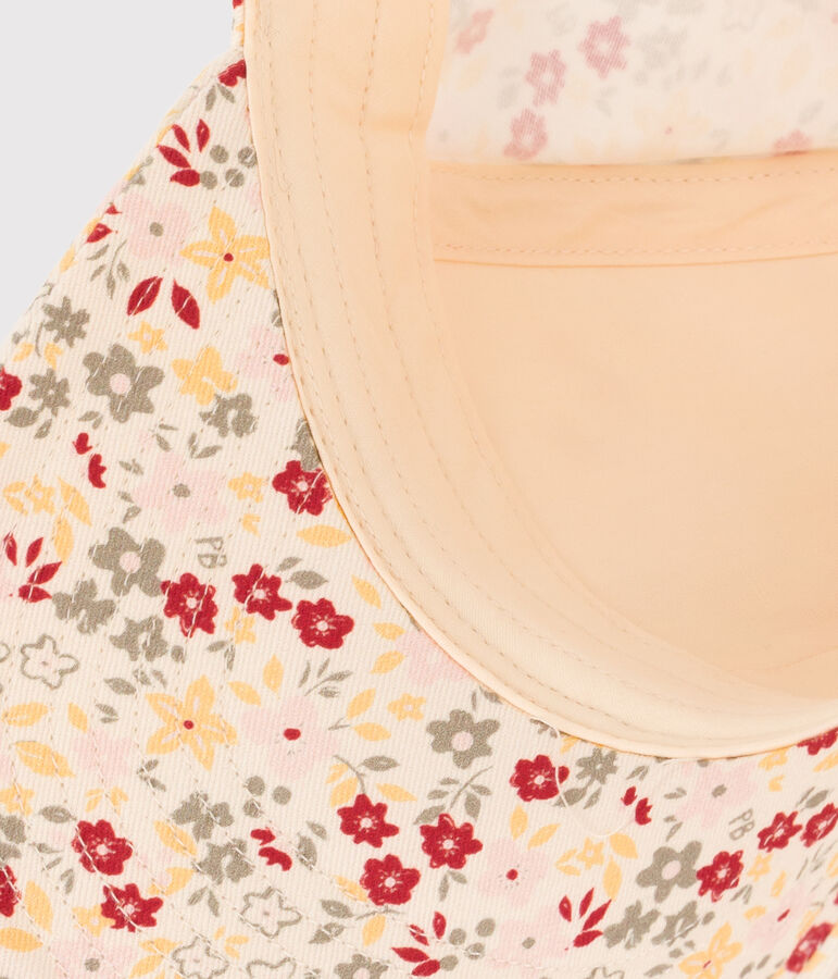 Gorra de flores para ni&ntilde;a crudo/multicolor