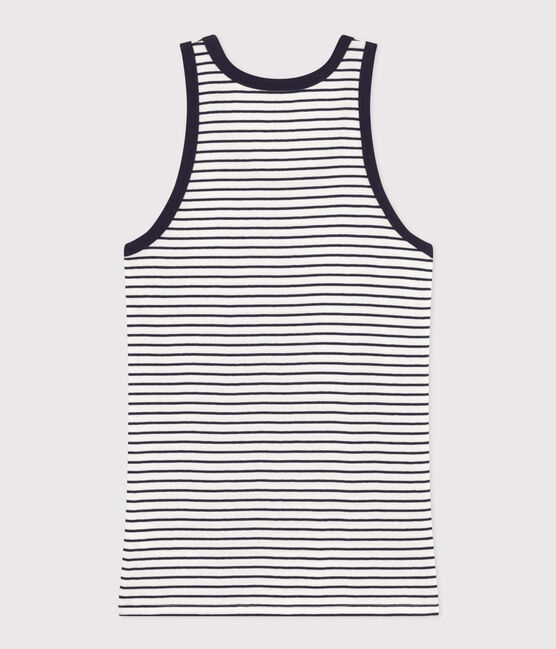 Camiseta sin mangas L'Iconique de algodón a rayas para mujer blanco MARSHMALLOW/azul SMOKING