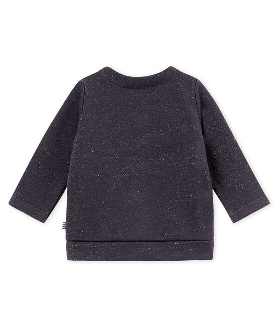 Cárdigan para bebé niña en muletón brillates azul SMOKING/amarillo DORE