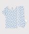 Pijama de manga corta con monos de algodón de niño blanco MARSHMALLOW/azul BRASIER