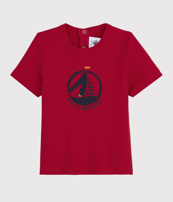 Camiseta de manga corta para bebé niña rojo TERKUIT