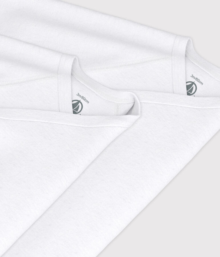 Juego de 2 bodis cruzados lisos de algod&oacute;n de manga larga para beb&eacute; multicolor